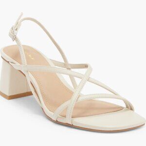 & Other Stories Cream Strappy Block Heels NWOT